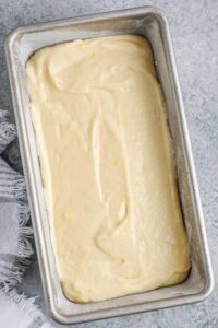Lemon Pound Cake di wajan sebelum dimasak