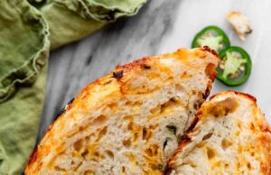 Roti Cheddar Jalapeño Tanpa Uleni