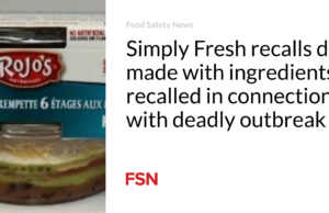Simply Fresh menarik kembali saus yang dibuat dengan bahan-bahan yang ditarik kembali sehubungan dengan wabah mematikan