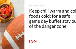 Jaga agar cabai tetap hangat dan makanan dingin tetap dingin; untuk prasmanan hari permainan yang aman, jauhi zona bahaya