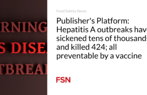 Platform Penerbit: Wabah Hepatitis A telah membuat puluhan ribu orang jatuh sakit dan menewaskan 424 orang; semuanya dapat dicegah dengan vaksin