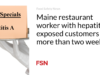 Pekerja restoran Maine dengan pelanggannya terpapar hepatitis A selama lebih dari dua minggu