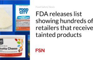Daftar rilis FDA menunjukkan ratusan pengecer yang menerima produk tercemar