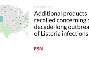 Produk tambahan ditarik sehubungan dengan wabah infeksi Listeria yang telah berlangsung selama satu dekade