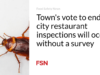 Pemungutan suara kota untuk mengakhiri inspeksi restoran kota akan dilakukan tanpa survei