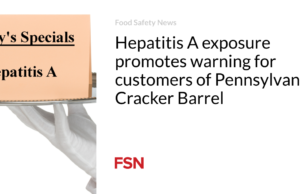 Paparan Hepatitis A memberikan peringatan bagi pelanggan Pennsylvania Cracker Barrel