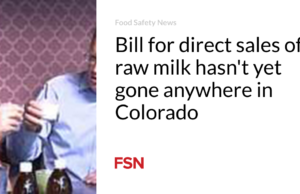 Tagihan untuk penjualan langsung susu mentah belum hilang di Colorado
