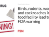Burung, hewan pengerat, cacing dan kecoa di fasilitas makanan menyebabkan peringatan FDA