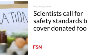 Para ilmuwan menyerukan standar keamanan untuk mencakup makanan yang disumbangkan