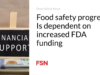Kemajuan keamanan pangan bergantung pada peningkatan pendanaan FDA