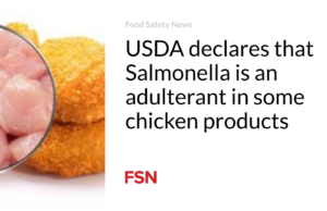 USDA menyatakan bahwa Salmonella merupakan bahan pemalsuan pada beberapa produk ayam