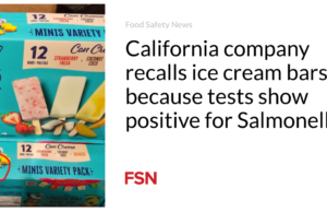 Perusahaan California menarik kembali es krim batangan karena hasil tes menunjukkan positif Salmonella