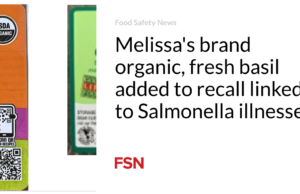 Kemangi segar organik merek Melissa ditambahkan untuk mengingat terkait dengan penyakit Salmonella