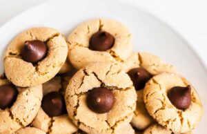 Peanut Butter Kiss Blossom Cookies