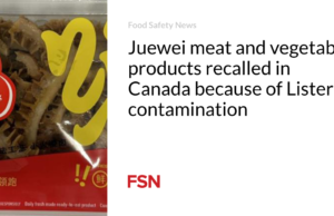 Produk daging dan sayuran Juewei ditarik kembali di Kanada karena kontaminasi Listeria