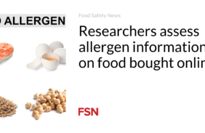 Peneliti menilai informasi alergen pada makanan yang dibeli secara online