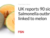 Inggris melaporkan 90 orang sakit akibat wabah Salmonella yang terkait dengan melon