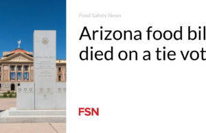 RUU pangan Arizona mati karena hasil yang sama