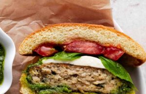 Caprese Pesto Chicken Burgers