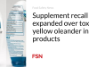 Penarikan kembali suplemen diperluas karena oleander kuning beracun dalam produk