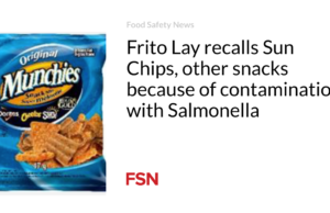Frito Lay mengingat Sun Chips, makanan ringan lainnya karena terkontaminasi Salmonella