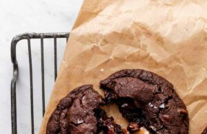Salted Caramel Dark Chocolate Cookies