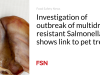 Investigasi terhadap wabah Salmonella yang resistan terhadap banyak obat menunjukkan kaitannya dengan makanan hewan peliharaan