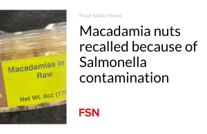 Kacang macadamia ditarik kembali karena kontaminasi Salmonella