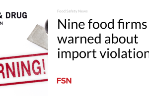 Sembilan perusahaan makanan memperingatkan tentang pelanggaran impor