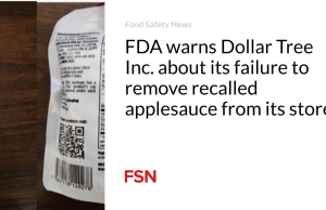 FDA memperingatkan Dollar Tree Inc. tentang kegagalannya menghapus saus apel yang ditarik dari tokonya
