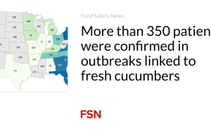 Lebih dari 350 pasien terkonfirmasi terkena wabah yang terkait dengan mentimun segar