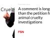 Sebuah komentar lebih panjang dari petisi untuk investigasi kekejaman terhadap hewan