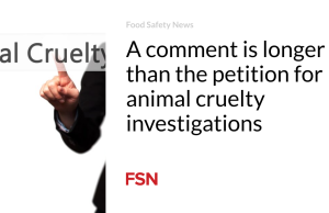 Sebuah komentar lebih panjang dari petisi untuk investigasi kekejaman terhadap hewan