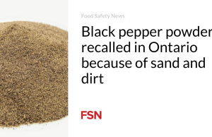 Bubuk lada hitam ditarik kembali di Ontario karena pasir dan kotoran