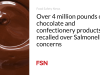 Lebih dari 4 juta pon produk coklat dan gula-gula ditarik kembali karena kekhawatiran Salmonella