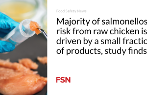 Mayoritas risiko salmonellosis dari ayam mentah disebabkan oleh sebagian kecil produk, demikian temuan penelitian