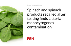 Bayam dan produk bayam ditarik kembali setelah pengujian menemukan kontaminasi Listeria monocytogenes