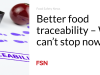 Penelusuran pangan yang lebih baik – Kita tidak bisa berhenti sekarang