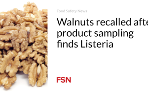 Kacang kenari ditarik kembali setelah pengambilan sampel produk menemukan Listeria