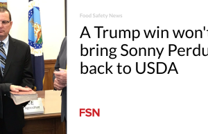 Kemenangan Trump tidak akan membawa Sonny Perdue kembali ke USDA