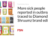 Lebih banyak orang sakit yang dilaporkan dalam wabah ini disebabkan oleh makanan merek Diamond Shruumz