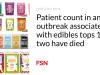 Jumlah pasien dalam wabah yang terkait dengan makanan yang dapat dimakan mencapai 100; dua telah meninggal