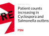 Jumlah pasien meningkat pada wabah Cyclospora dan Salmonella