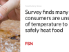Survei menemukan banyak konsumen tidak yakin mengenai suhu untuk memanaskan makanan dengan aman