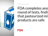 FDA menyelesaikan putaran pengujian lainnya dan menemukan bahwa produk susu pasteurisasi aman