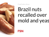 Kacang Brazil ditarik kembali karena jamur dan ragi