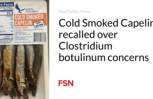 Cold Smoked Capelin teringat akan kekhawatiran Clostridium botulinum