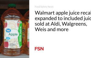 Penarikan kembali jus apel Walmart diperluas hingga mencakup jus yang dijual di Aldi, Walgreens, Weis, dan banyak lagi