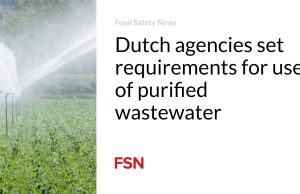 Badan-badan Belanda menetapkan persyaratan untuk penggunaan air limbah yang dimurnikan