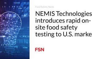 NEMIS Technologies memperkenalkan pengujian keamanan pangan cepat di lokasi ke pasar AS